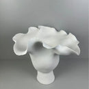 Axyaa White Ceramic Tulip Vase - Home Decor Floral Arrangement Accessory
