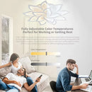 Axyaa Lotus LED Ceiling Lamp - Dimmable Warm/Cold Light, Remote Control, Decorative Art Lighting