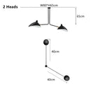 Axyaa Black Spider Serge Mouille Ceiling Chandelier, Industrial Retro Living Room LED Luminaire
