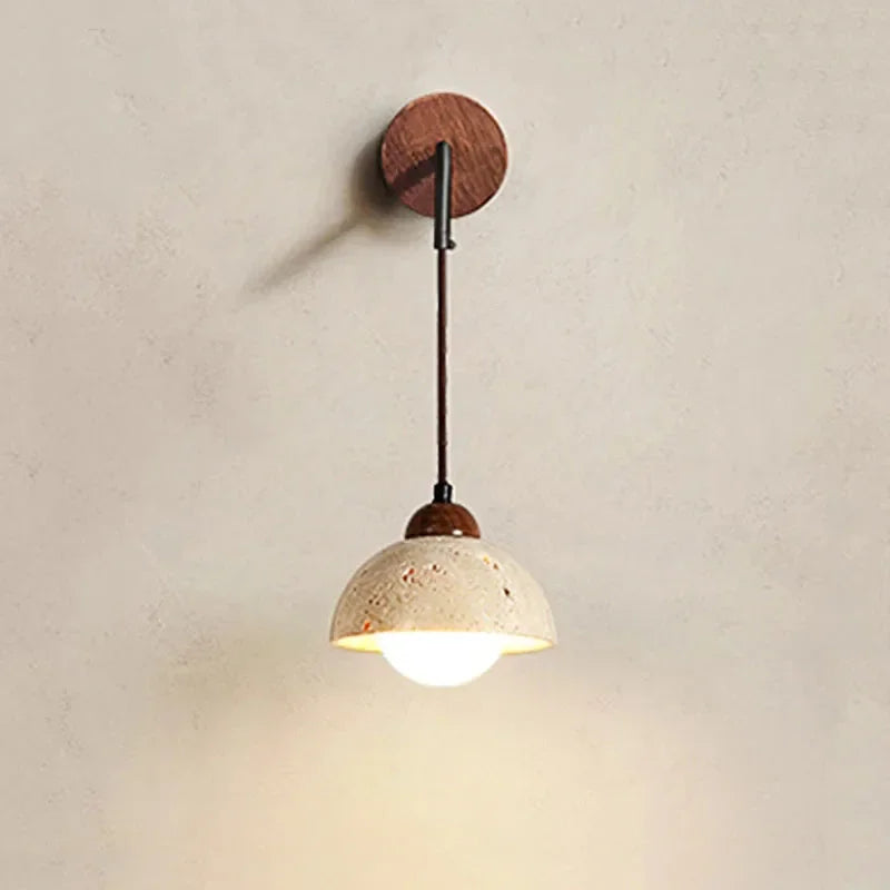 Axyaa Wabi Sabi Stone Table LED Wall Lamp for Modern Home Decor