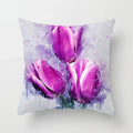 Axyaa Strawberry Plant Flower Cushion Cover for Room Decoration
