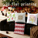 Axyaa Christmas Cartoon Pattern Pillow Covers- Sofa, Bedroom, Car Cushion Cover