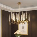 Axyaa Luxe Crystal Chandelier: Elegant Nordic Office & Living Room Pendant Lamp