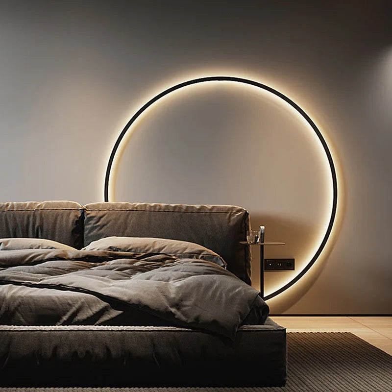 LED Wall Lamps for Modern Spaces by Axyaa: Circle Background USB Wall Lights