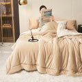 Axyaa Double Layer Milk Fleece Blanket: Cozy Lambswool Design for Autumn Winter