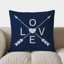 Blue & White Chevron Pattern Pillow Cover for Sofa, Bedroom, Car - Axyaa Brand