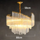 Axyaa Crystal Chandelier Pendant Light for Living and Dining Room Lighting