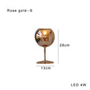 Axyaa Gold Chrome Glass Table Lamp | Luxury Decor for Living Room, Villa, Cafe