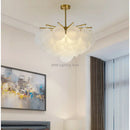 Axyaa Glass LED Pendant Chandelier 50cm Diameter Luxury Lighting Fixtures
