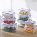 Axyaa Rectangular Refrigerator Storage Box with Lid: Plastic Crisper for Fresh Food