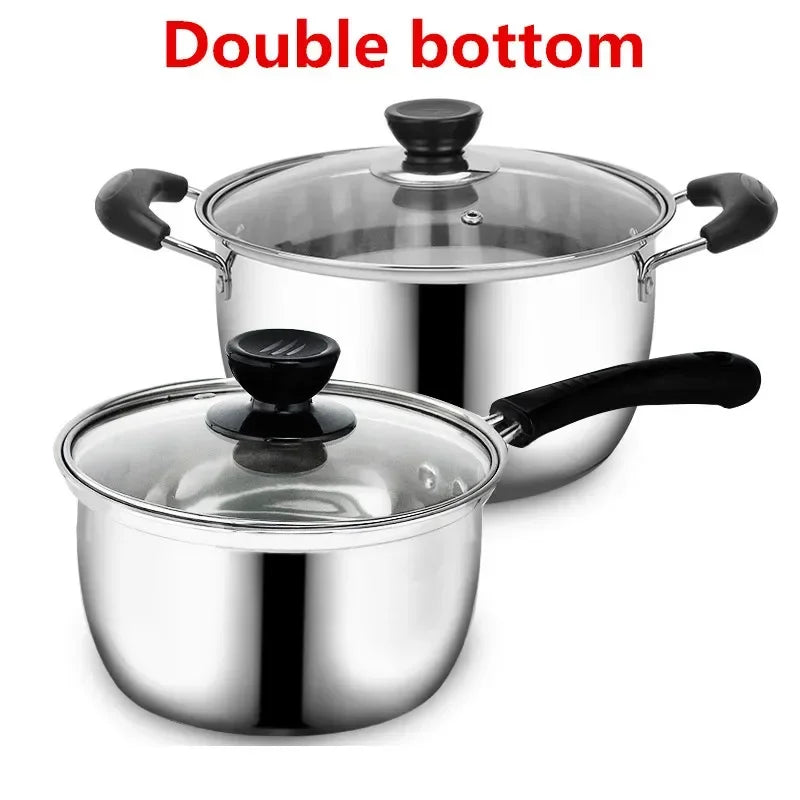 Axya Stainless Steel Double Bottom Soup Pot Multi-Purpose Cookware