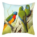 Axyaa Bird and Flower Printed Pillow Cover 45x45cm for Home Sofa Decor