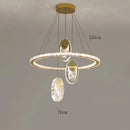Axyaa Crystal Chandelier Stair Pendant Lamp Living Room Interior Lighting
