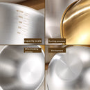 Axyaa Stainless Steel Salad Bowl with Scale - Kitchen Tableware Bowl