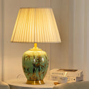 Axyaa Ceramic Copper Table Lamp - Elegant Lighting for Bedroom, Living Room, or Study
