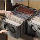 Axyaa Clothes Storage Box Organizer with Metal Frame for Wardrobe Organization.