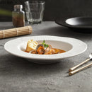 Axyaa Striped Ceramic Soup Pasta Salad Plate | Creative Tableware