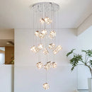 Axyaa Crystal Chandelier Pendant Light for Living Room Bedroom Ceilings