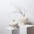 Axyaa Fringe Vase: Irregular Heterophore Floral Arrangement Porcelain Ornament