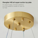 Axyaa Modern Copper Bar Table Lamp LED Pendant Chandelier
