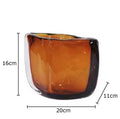 Axyaa Amber Glass Vase Hydroponics Flower Pots Desk Decoration Bouquet Arrangement Aesthetic Decor