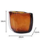Axyaa Amber Glass Vase Hydroponics Flower Pots Desk Decoration Bouquet Arrangement Aesthetic Decor