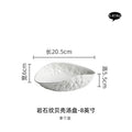 Axyaa Rock Shell Ceramic Steamed Fish Soup Plate - 2022 Light Luxury Tableware