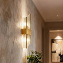 Axyaa Stainless Steel Beveled Glass Wall Sconce, LED for Home Decor & Bedside Lighting