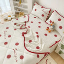Axyaa Summer Comforter Set with Cool Feeling Fabric, Ice Silk Sheet, Pillowcase