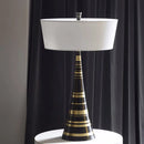 Axyaa Black Gold Floor Lamp - French Designer Standard Light for Living Room