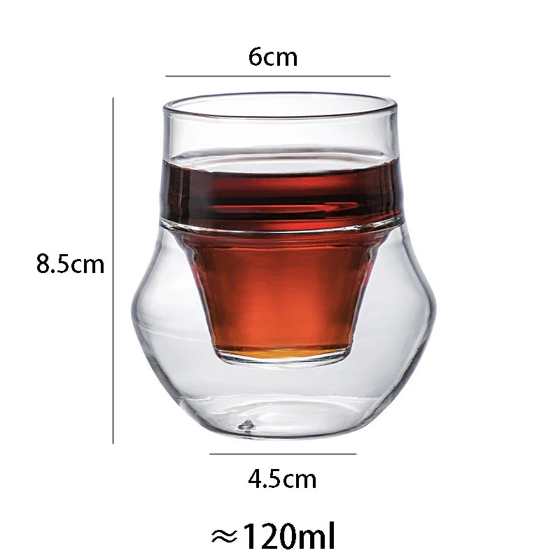 Axya 120ml Double-layer Glass Coffee Cup Clear Mug