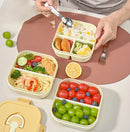 Axyaa Divided Lunch Box: Portable, Leak-proof, Microwave Safe Food Container