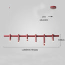 Axyaa Red U-Shaped Chandelier - Modern Nordic Living Room Lighting