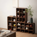 Solid Wood Walnut Wall Antique Shelf Display for Axya Multi-Treasure Pavilion Home Decor