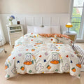 Axyaa Striped Cotton Duvet Cover for Queen/King Size Double Bed - Single Bed Kids Cover