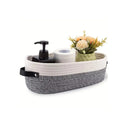 Axyaa Cotton Rope Storage Basket with Handle - Large Capacity Desktop Organizer