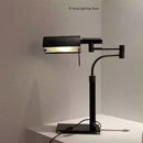Axyaa Luxury Black Leather Desk Lamp for Hotel Sales Office