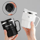 Axyaa Stainless Steel Double-Layer Coffee Cup with Handle - Insulated Drinking Mug