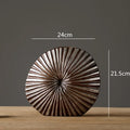 Axyaa Resin Crafts Flower Vase Stripe Texture Modern Home Decor