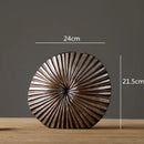 Axyaa Resin Crafts Flower Vase Stripe Texture Modern Home Decor