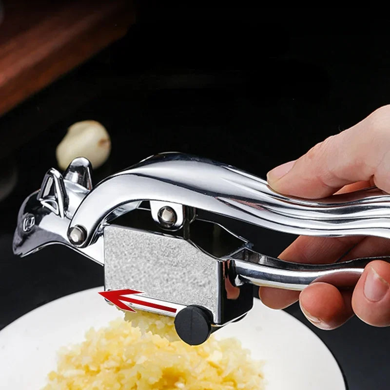 Axya Stainless Steel Garlic Press BPA-Free Easy Squeeze Kitchen Tool