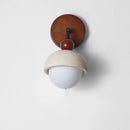 Axyaa Modern White Glass LED Wall Lights Up Down Rotate Sconce