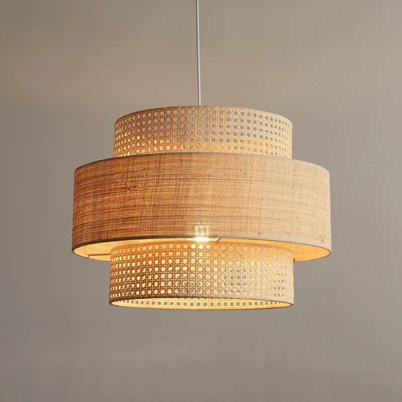 Axya Bamboo Pendant Lamps for Living, Dining, Bar - Handmade Natural Wabi Sabi Style