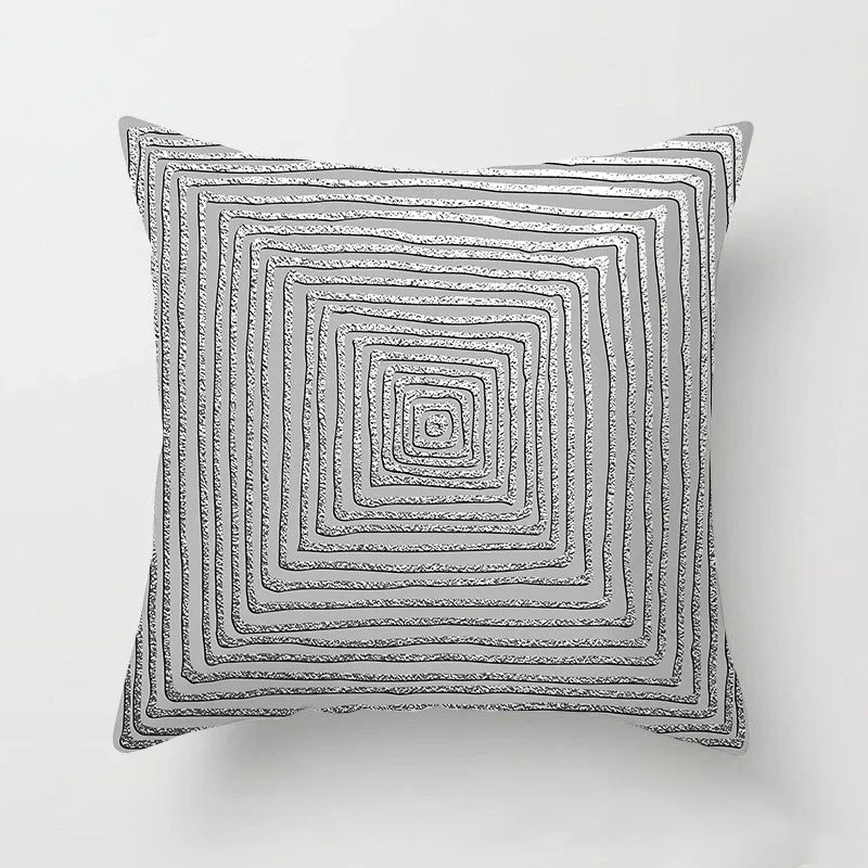 Axyaa Pink Geometric Print Decor Pillow Cover for Modern Luxury Home
