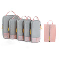 Axyaa 6-Piece Expandable Travel Packing Organizer Set for Efficient Luggage Compression