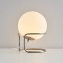 Axyaa Minimalist White Glass Table Lamp for Nordic Home Decor & Study.bias