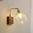 Axyaa Nordic LED Wall Lamp Glass Copper Bathroom Light Fixtures