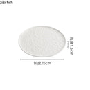 Axyaa Stone Patterned Ceramic Steak Plate Salad Dessert Sushi Serving Molecular Cuisine Tableware