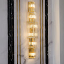Axyaa Large Crystal Wall Lamp for Luxury Hotel Lobby, Club, Villa, Living Room