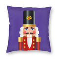 Nutcracker Doll Cushion Cover - Axyaa Square Throw Pillow for Christmas Home Decor